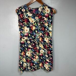 Soprano Women’s Floral Tunic Shift Dress sz S # D981